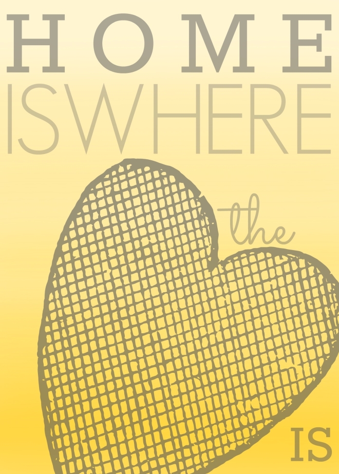 Home is Where the Heart is Graphic Print | Tiffany Lane Handmade
